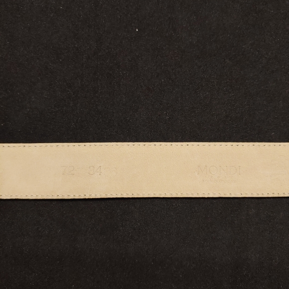 MONDI. Dark Chocolate Suede Belt. Classic style - Picture 2 of 5